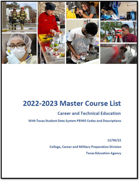 2022-2023 Master CTE Course Listing